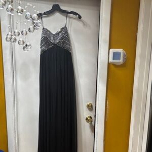 Blondie Nites Black Dress with Silver Accents